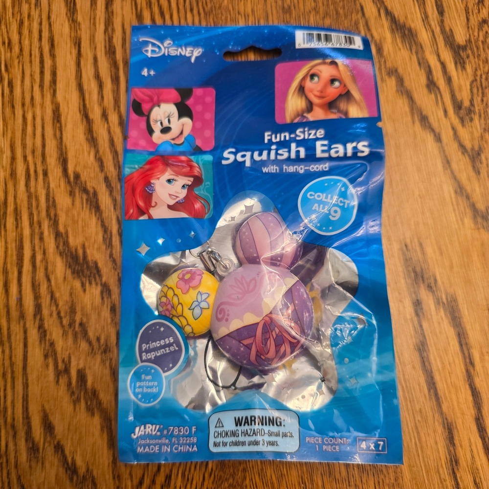 Disney Princess Rapunzel Fun-Size Squish Ears Keychain Tangled JA-RU 7830 F New